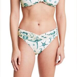 NWT Agua Bendita X Target Seahorse Print Coverage Bikini Bottom, Size XXL